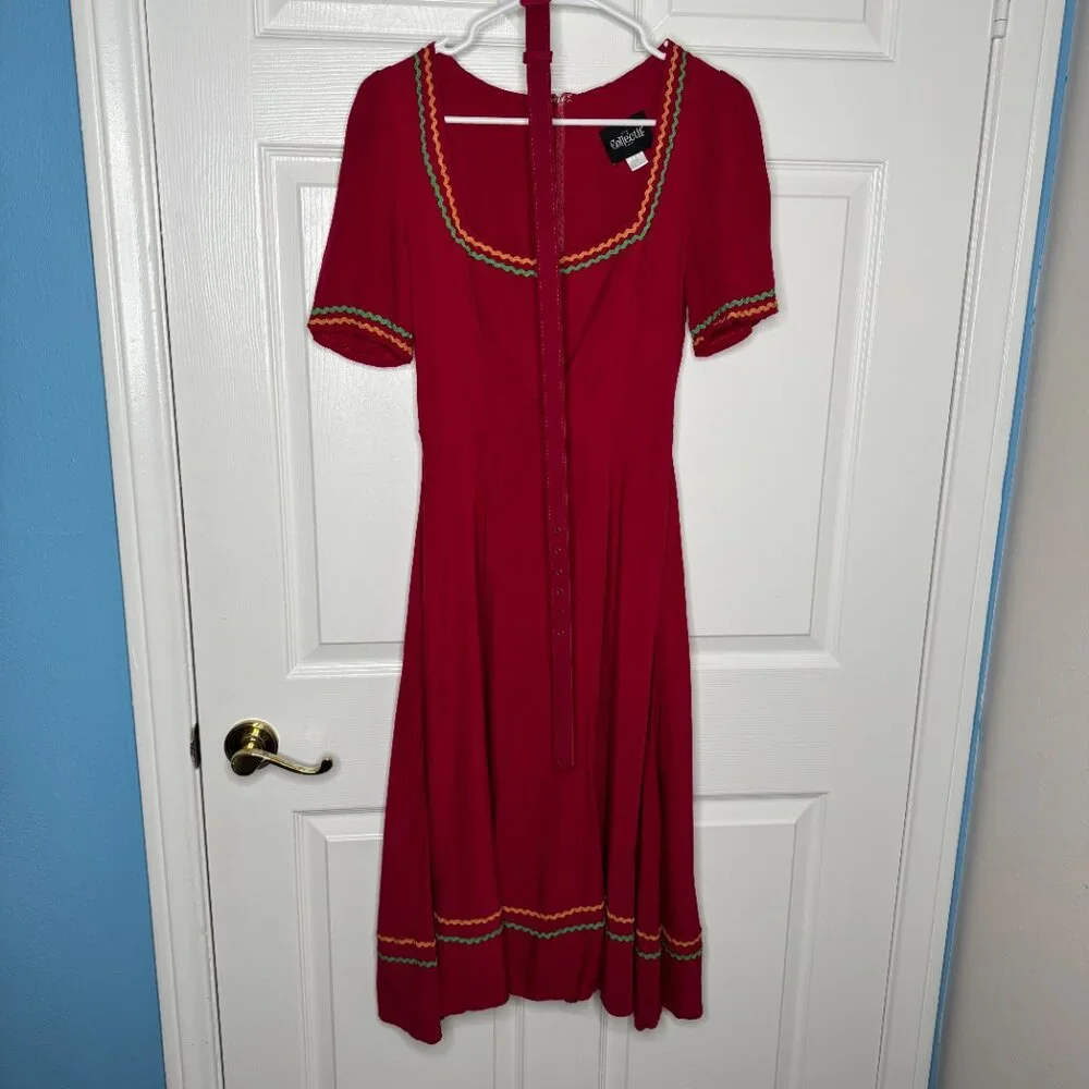 Colectif Red Swing Dress - Picture 2 of 5